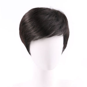 Mens Wig Real Hair Lightweight Breathable / Middle-Aged Business Men Moisture-Proof Wig / For Hair Loss Increase Volume Beauty Hairdressing