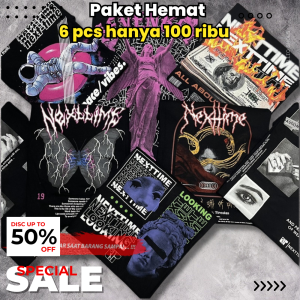 hanya 100ribu dapat 6 kaos distro pria dan wanita keren / Kaos distro murah elegan terbaru 2025