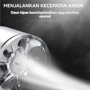 Kipas Knalpot Dapur Kipas Saluran Kipas Ventilasi Kamar Mandi Metal Inline Duct Exhaust Fan 4 Inci / 6 Inci