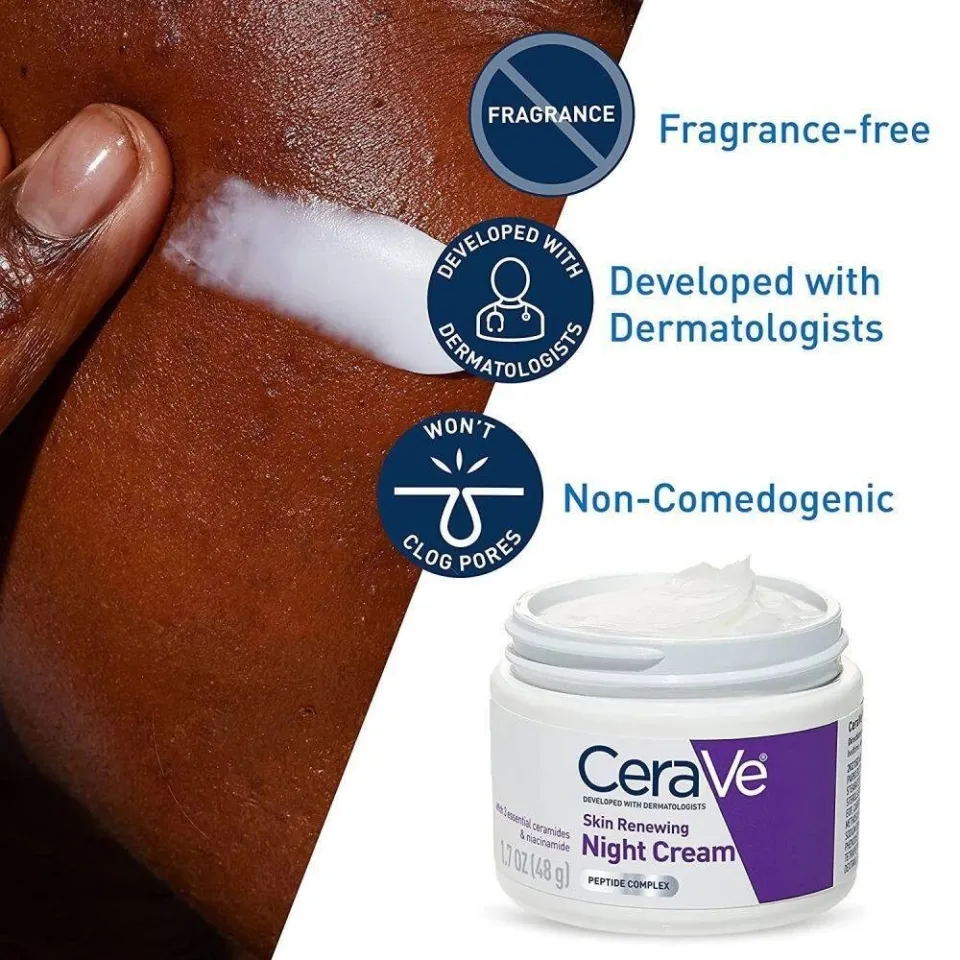 CeraVe Skin Renewing Night Cream with Peptides 48g | Lazada Singapore