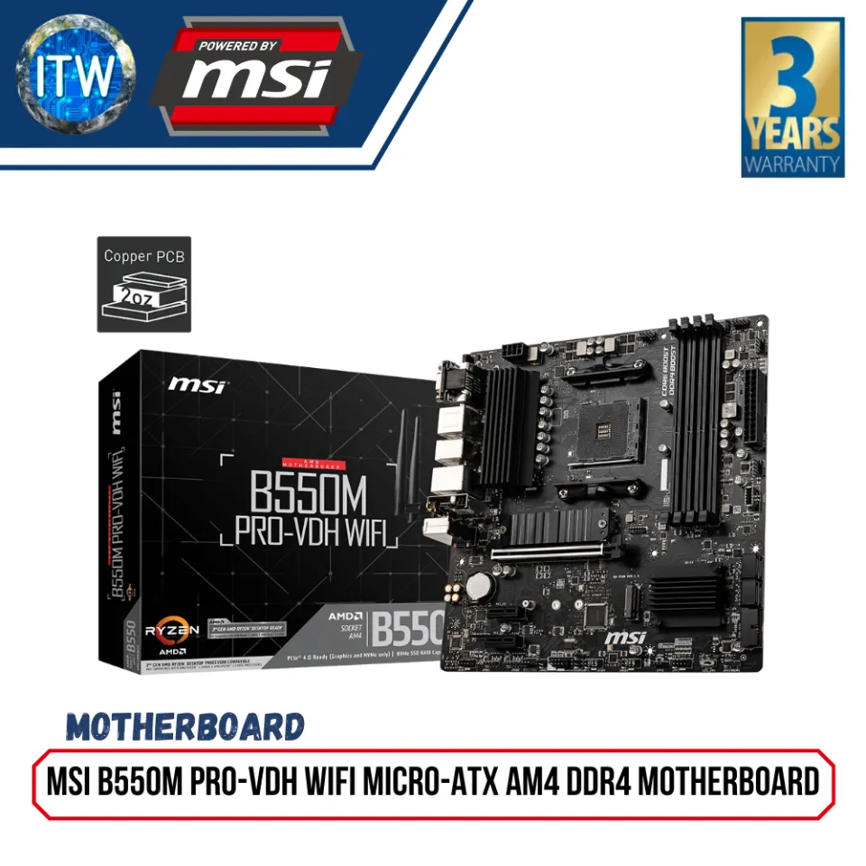 ITW | AMD Ryzen 7 5700X Desktop Processor with MSI B550M Pro