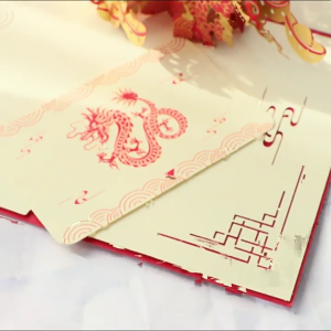3D Dragon Popup Greeting Blank Dragon Greeting with Envelope 2024 New Year Cards Creative Festival