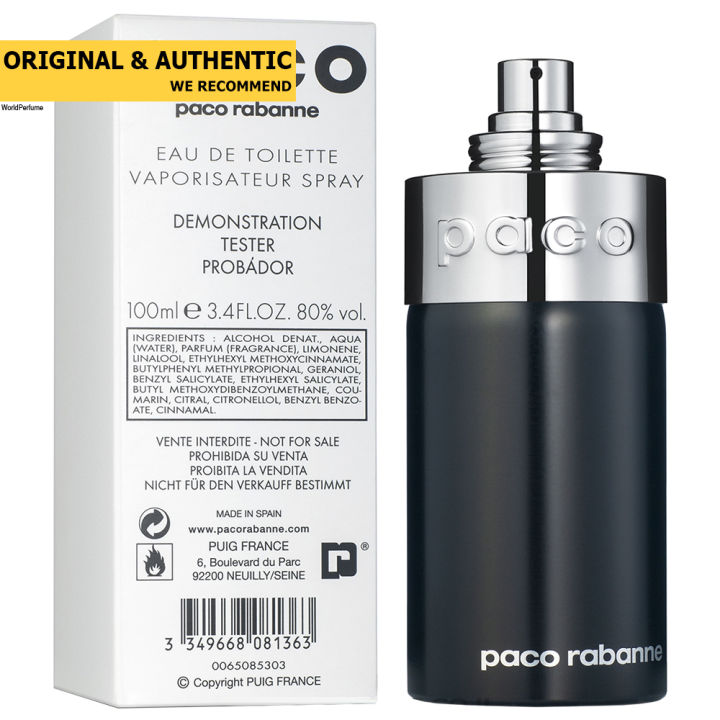 Toilette Spray 100ml Paco Edt 100 Ml Paco Rabanne Paco EDT 100 (เท