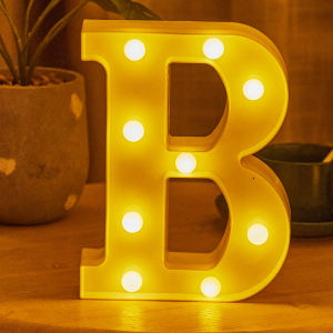 Perwarm 22cm A-Z English Letters Words Symbol Number Lighting Birthday Wedding Party Decoration Festival Warm White LED Night Light Table Lamps