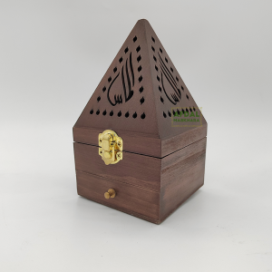 Incense Burner Wooden Incense Stick Holder MABKHARA MURAH Mabkhara Bakhoor Burner Arab Ramadan Gift Pyramid Bukhoor Set Bakhoor Set 香炉 香薰木盒 檀香炉