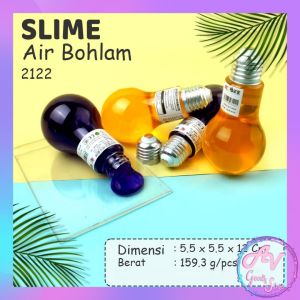Slime Botol Lampu Bohlam 2122 / Clear Slime Fancy Import / Mainan Slime