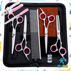 8 IN 1 Pet Grooming Scissors Kit Professional Stainless Steel Dog Grooming Scissors Pet Hair Cutting Barber Tool Set
