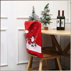 Fabric Santa Claus Snowman Christmas Decorations Setting Wine Party Activities Festive Atmosphere