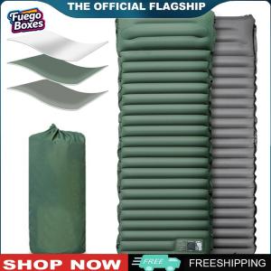 【New Arrival】 10cm Ultralight Camping Mat with Foot Pump & Pillow Inflatable Sleeping Mat Lightweight Air Cushion for Outdoor Use