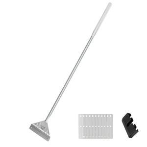 CARING PETS Thép không gỉ Dụng cụ cạo tảo thủy tinh bể cá Sử dụng kép Đa chức năng Dụng cụ làm sạch cây thủy sinh Dụng cụ vệ sinh Hợp kim nhôm Bộ dụng cụ làm sạch bể cá Phụ kiện bể cá