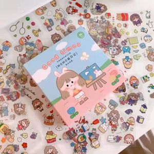 STICKER 100 Sheets DECORATIVE STICKERS MOMO CUTE Kids Cartoon Kawaii PET KIDS STICKER CARTOONS MOMO STICKER