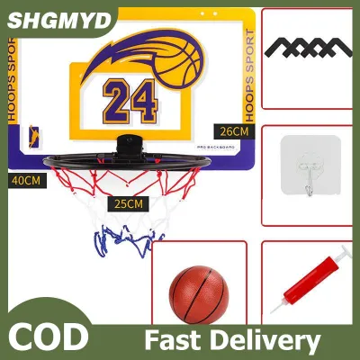 SHGMYD Mini Bóng Rổ Hoop Cho Trẻ Em Nhà Tập Thể Dục Có Thể Gập Lại Bóng Rổ Hoop Đấm Miễn Phí Treo Tường Backboard Thể Thao Trong Nhà