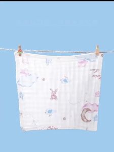 【TEN-M JOURNEY】100% Pure Cotton Baby Washcloth 3PCS 30×30cm Newborn Burp Cloth Soft Baby Handkerchief Saliva Towel