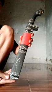 Golok Ukiran Macan Banten Tebang Bambu Murah & Golok Motif Macan Multifungsi 30 cm