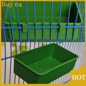 [Buytra] มัลติฟังก์ชั่ Creative ถาดอาหารสีเขียวนกแก้วอ่างอาบน้ำสัตว์กรงอาบน้ำกล่อง