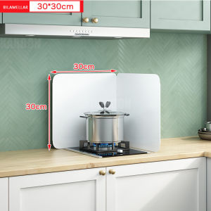Oil Baffle Kitchen Stovetop High Temperature Oil Proof Heat Insulation BoardCoal Gas Stir-fry Black Baking Paint Folding