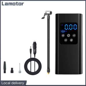 COD [Free Delivery] Car Air Pump 150PSI Electric Air Compressor with LED Light Digital Inflator Inflatable Pump for Car Motorcycles Bicycles