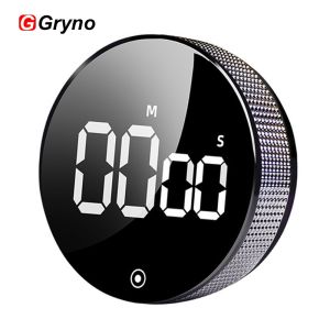 LED Digital Timer Magnetic Rotation Countdown Alarm For Kitchen Cooking Study Exercise Yoga