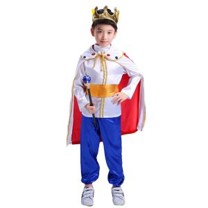 【Lightning delivery】Prince Costume Childrens Halloween Boys Clothes King Cosplay Costume Play Out Costume Show Makeup Costume