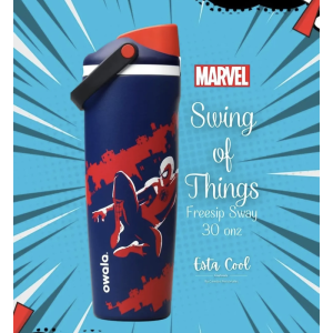 Pre‑order Owala FreeSip Marvel Spider‑Man Insulated Stainless Steel Water Bottle 24oz 30oz 32oz Leak Proof Sports Bottle With Built‑in Straw