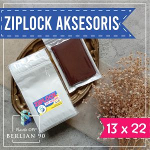 Plastik Ziplock 13 x 22 - Plastik Klip Aksesoris - Plastik Klip Putih ZIpper