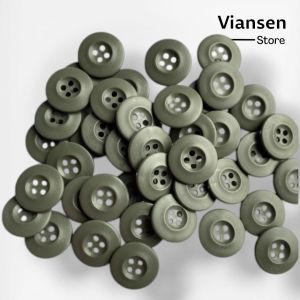 Kancing Plastik PDL PDH 30/4 Kode 516 Green Khaki - Kancing Chinos