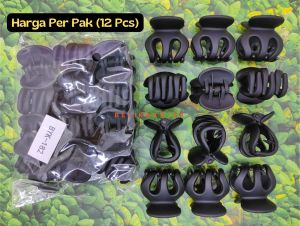 (12 PCS) JEDAI RAMBUT WARNA DOFF CAKAR 3 CAKAR 5 PILIH WARNA IMPORT UKURAN 5CM 35CM 2CM / JEPITAN RAMBUT DOFF MURAH