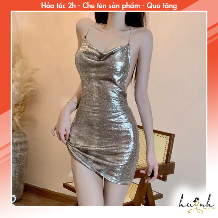 Váy Ngủ Ôm Body Sexy Cổ Yếm Hở Lưng Gợi Cảm - N79 | Lazada.vn
