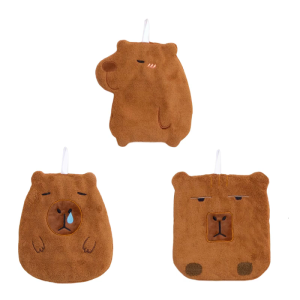 Mẫu động vật đáng yêu trẻ em khăn tay thấm nước mềm treo dễ dàng Polyester cho nhà và làm sạch xe ô tô