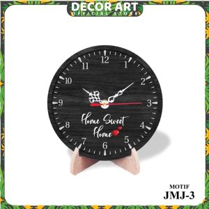 Decor Art - Jam Unik Siap Pasang Bisa Custom Motif Aethetic Minimalis (Kode: JMJ)