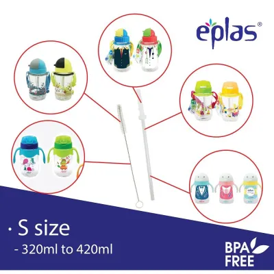 Eplas [2pcs Set] Bottle Straw & Brush Replacement Penggantian Jerami Botol & Berus