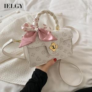 IELGY túi đựng tài liệu nữ chất lượng cao trang trí khăn quàng cổ lụa túi đeo chéo vuông