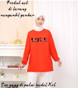 KAOS OBLONG TUNIK BLOUSE KARET WANITA LENGAN PANJANG KAOS TUNIK WANITA KAOS ATASAN WANITA KEKINIAN