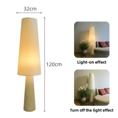 ⚡Nordic Wabi Sabi Inspired Floor Lamp Fabric Shade Standing Light for Living Room Bedroom Corner Decorative Lighting