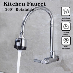 304 Kran Angsa Fleksibel Stainless  Kran Cuci Piring  Keran Sink Dapur/Kran Sink Fleksibel