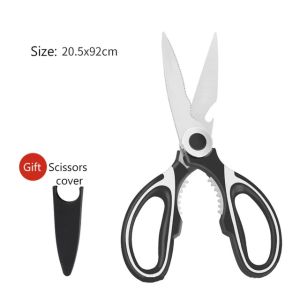 Gunting Dapur Pelbagai Fungsi Knife Stainless Steel Kitchen Meat Cutting Scissors Opening Bottle 多功能锋利鱼骨剪鸡骨剪