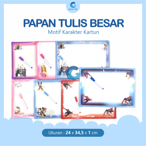 Peralatan Belajar Anak Menulis Papan Tulis Motif Karakter Kartun