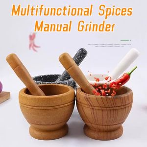 Amoki Multifunctional Spices Manual Grinder PestleBowl Household Minced Tool Garlic