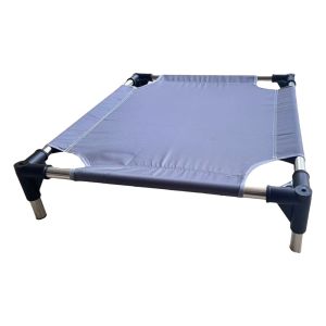 GLOWLITE Metal Frame Elevated Dog Bed Chew Proof Moisture-proof Cooling Raised Pet Cot Washable Breathable Mesh Elastic Pet Bed Camping