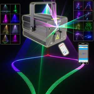 ESHINY G1A Bluetooth APP 0.5W/1W/2W Animation RGB colors Lines Beam Stage Light Pattern Projector Scans Remote DMX Sound DJ Dance Bar Logo Shop Holiday Party Professional Effect Lighting System Show