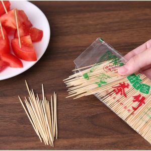 200pcs Natural Bamboo Toothpick Wood Dental Bamboo Picks Restaurant Products Toothpicks for Home