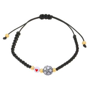 Thể thao linh hoạt Vòng tay hạt charm bóng đá bóng bầu dục quần vợt HẠT MÔ hình Trọng lượng nhẹ có thể điều chỉnh dây đeo cổ tay thể thao