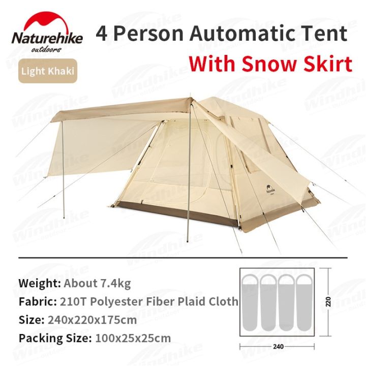 Naturehike%20ANGO%204%20Person%20Automatic%20Pole%20Camping%20Tent%20with%20Front%20Back%20Side%20Awning%20Canopy%20Snow%20Rain%20Skirt%20Auto%20Pop%20up%20Camp%20Waterproof%20Windproof%20Family%20Outdoor%20Portable%20Foldable%20Folding%20Tent%20Nature%20Hike%20-%20Image%2010