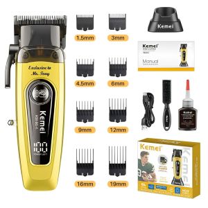Kemei 9-04 SET professional hair clipper USB fast charging hair trimmer 11500RPM powerful ultra-high speed hair clipper