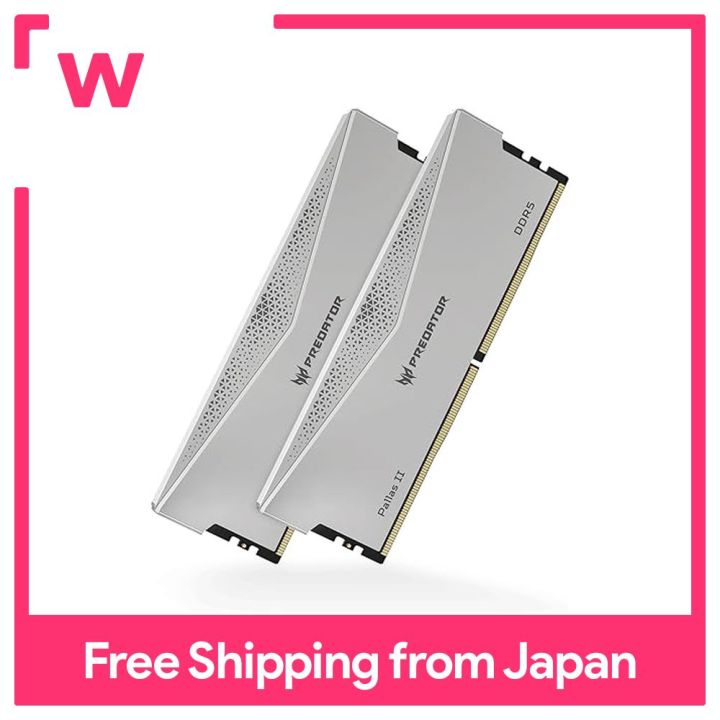 Acer Predator Pallas II DDR5 6000MHz 64GB (2 x 32GB) CL30 Desktop PC Memory DDR5 Series (PC5-48000) Intel XPM 3.0 Compliant AMD EXPO Memory Kit Silver BL.9BWWR.352