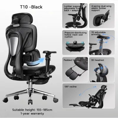 XPANSE T9 Dual Wing Support Office Ergonomic Chair Computer Gaming Chair With 6D Arm【30Day Free Trial】