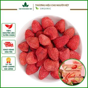 Dâu tây sấy giòn 1kg ( Dâu tây khô trang trí decor nguyên liệu làm kẹo nougat ngũ cốc ăn kiêng) - Chợ Thảo Dược Vệt