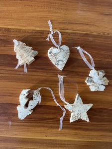 NUVOX Christmas Wall Decor Wooden Hanging Christmas Decorations with 7 Tiers DIY Christmas Tree Wooden Wall Hanging Decor Christmas Xmas Tree Window Door Outdoor Indoor