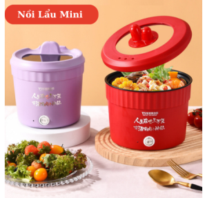 Nồi lẩu điện cô đơn mini đa năng ca nấu mì dung tích 1L/1.5L Lõi chống dính công suất 3-500W
