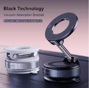NEW Magnetic Car Phone Holder 360° Rotation Stand Foldable Vacuum Magnetic Holder Strong Suction